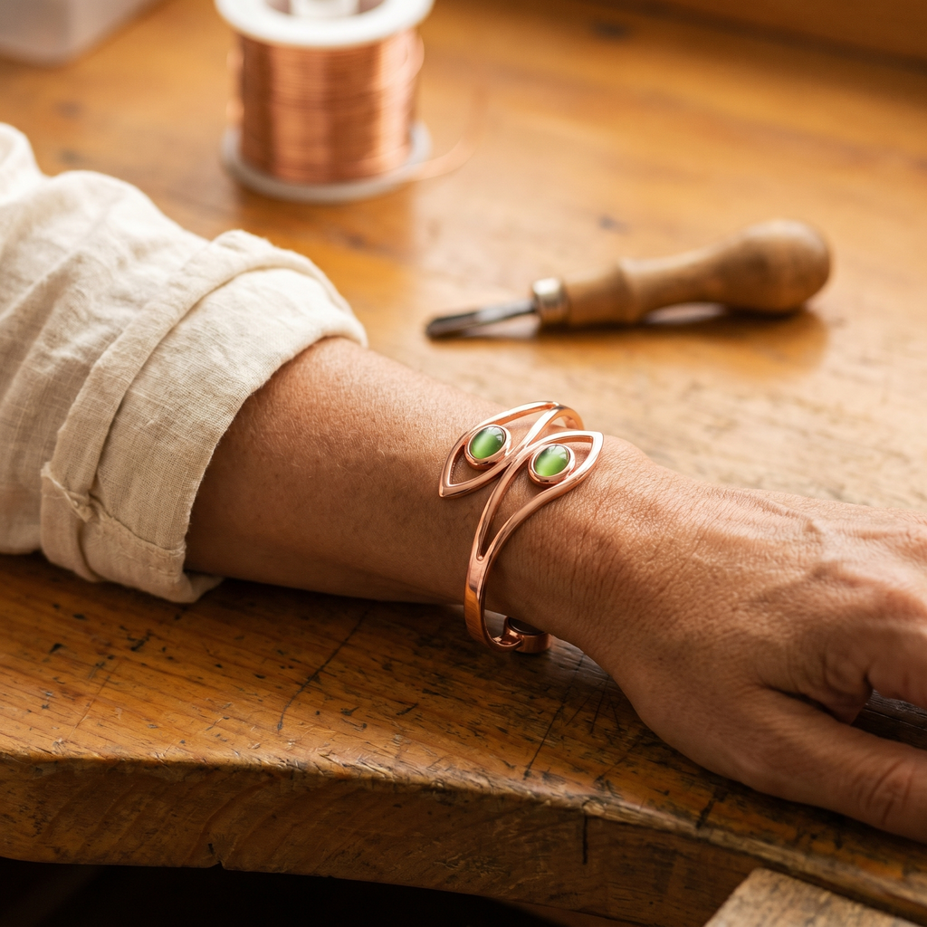Cora's Opal Copper Bracelet