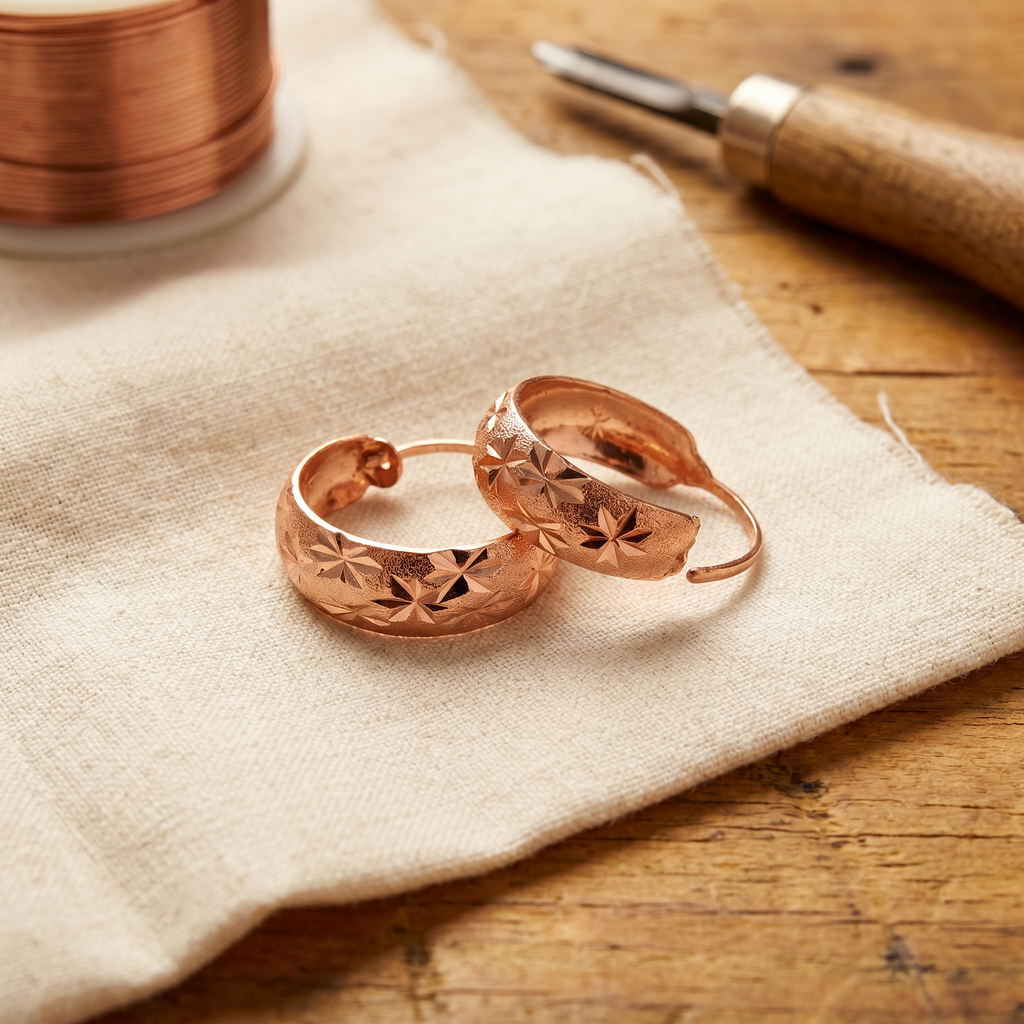 Cora's Dew Copper Earrings
