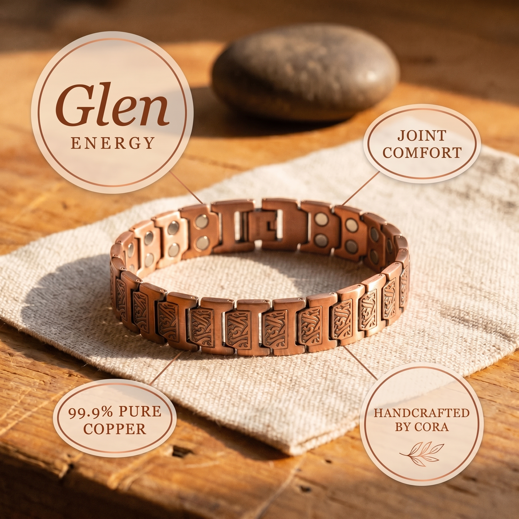 Cora's Glen Men's Copper Bracelet