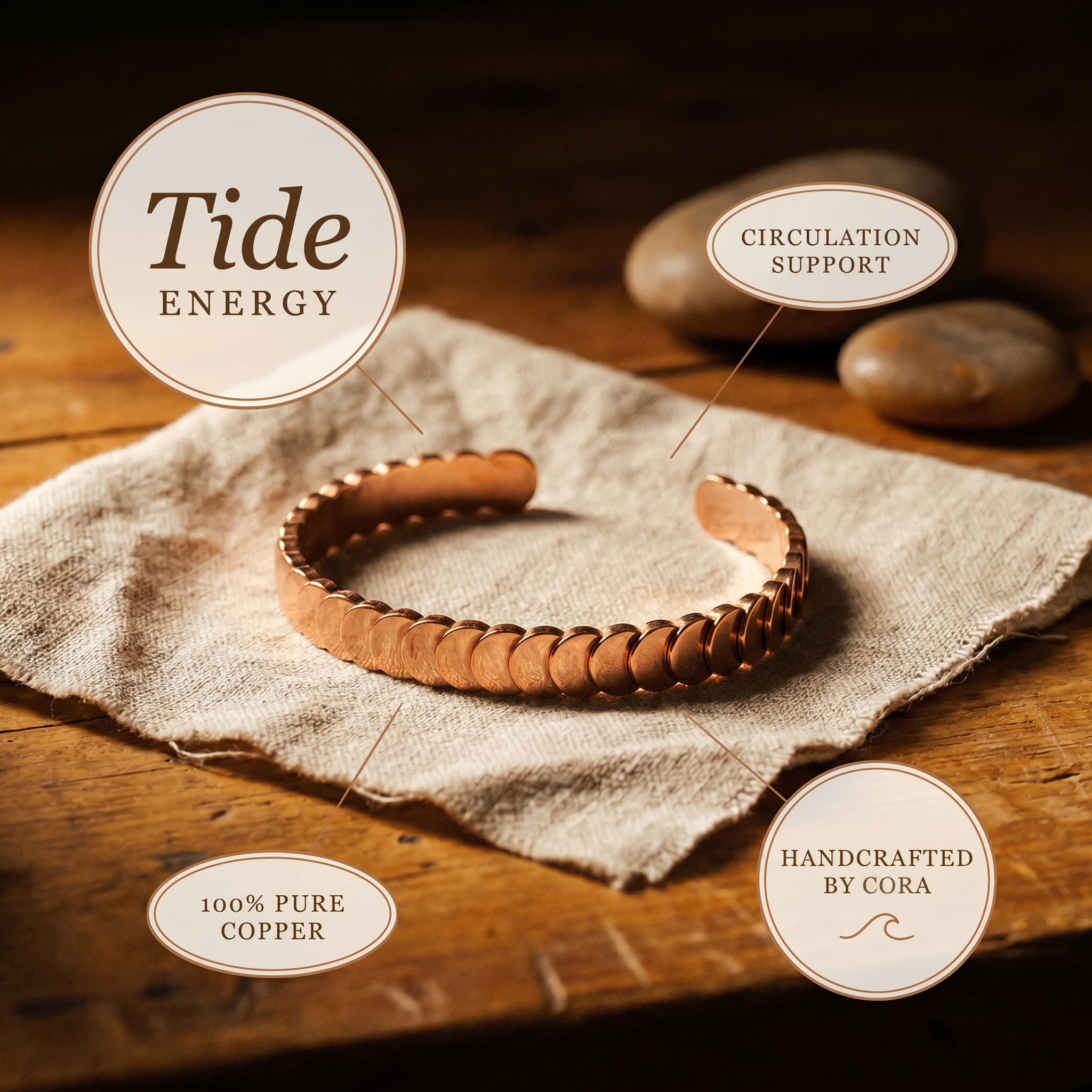 Cora's Tide Copper Bracelet