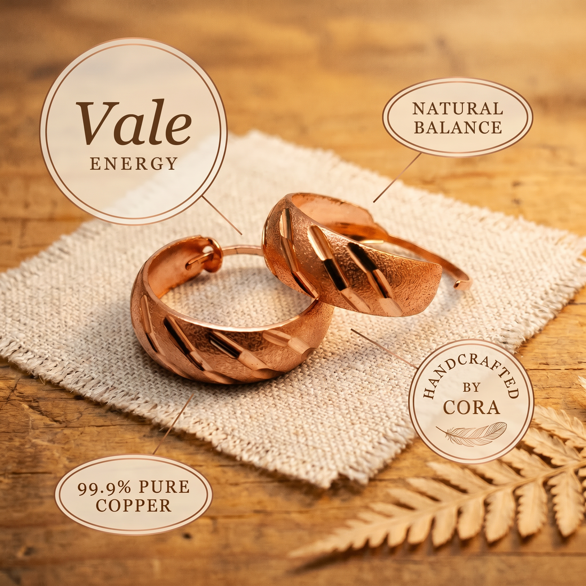 Cora's Vale Copper Earrings