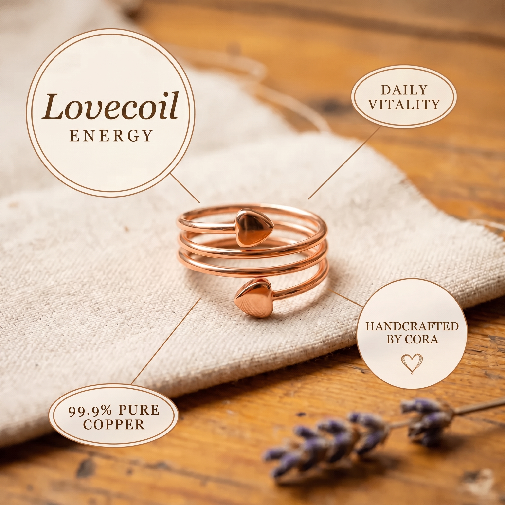 Cora's Lovecoil Copper Ring