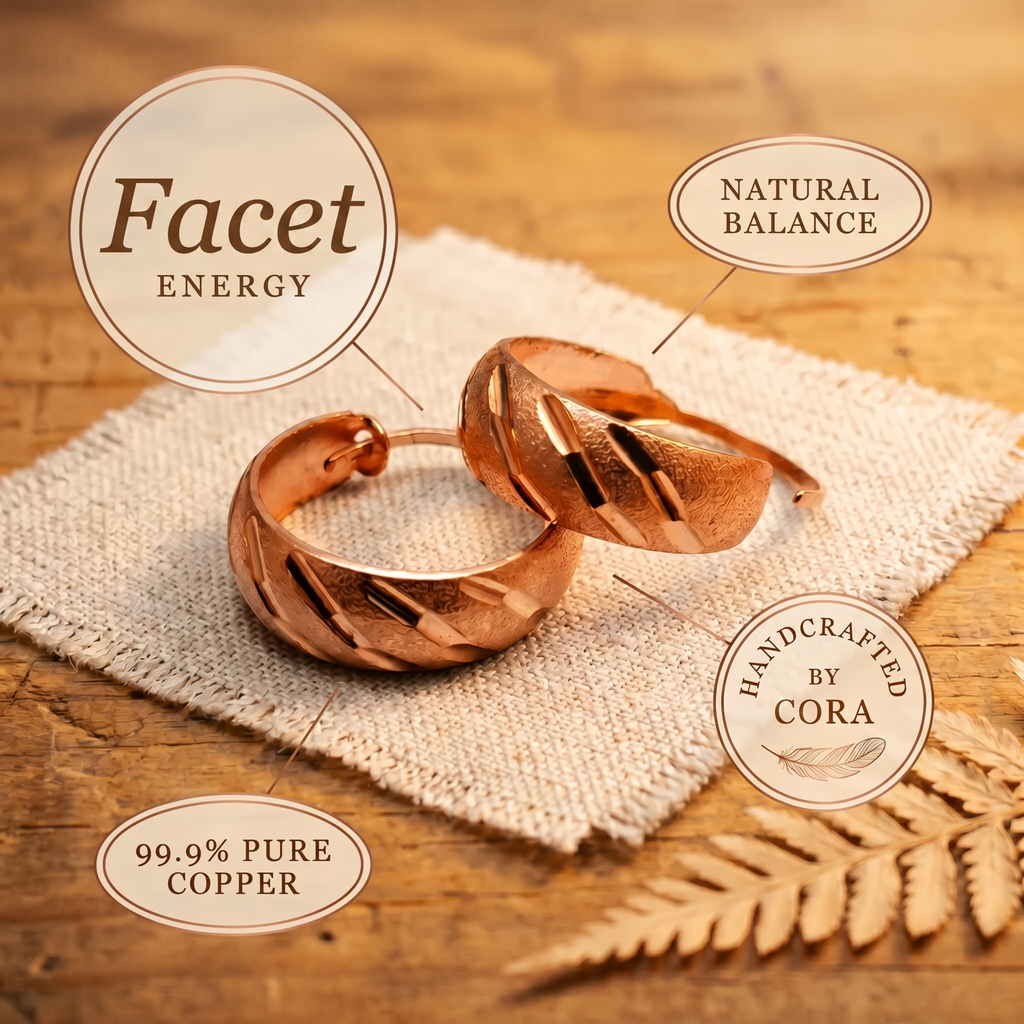 Cora's Facet Copper Earrings