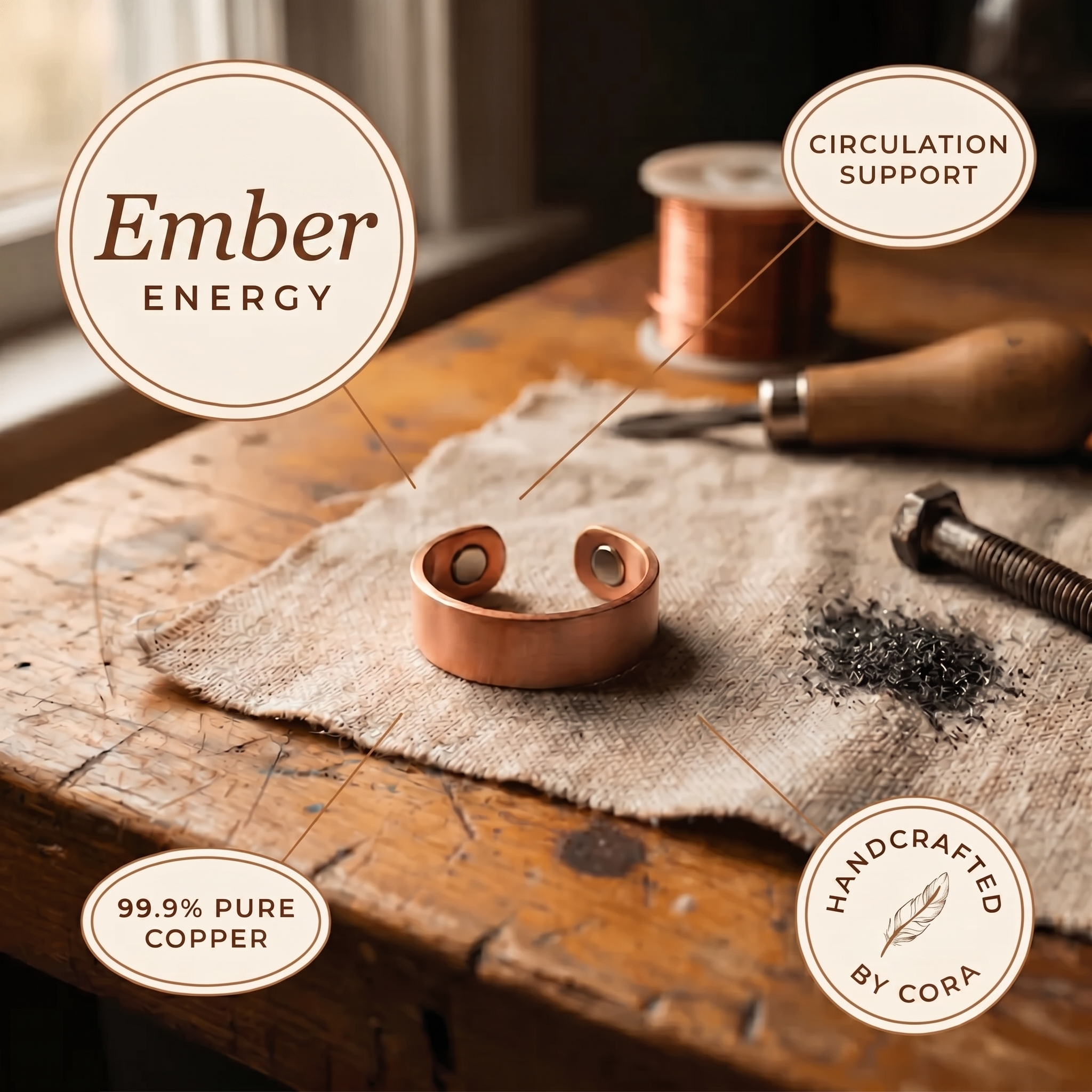 Cora's Ember Copper Ring