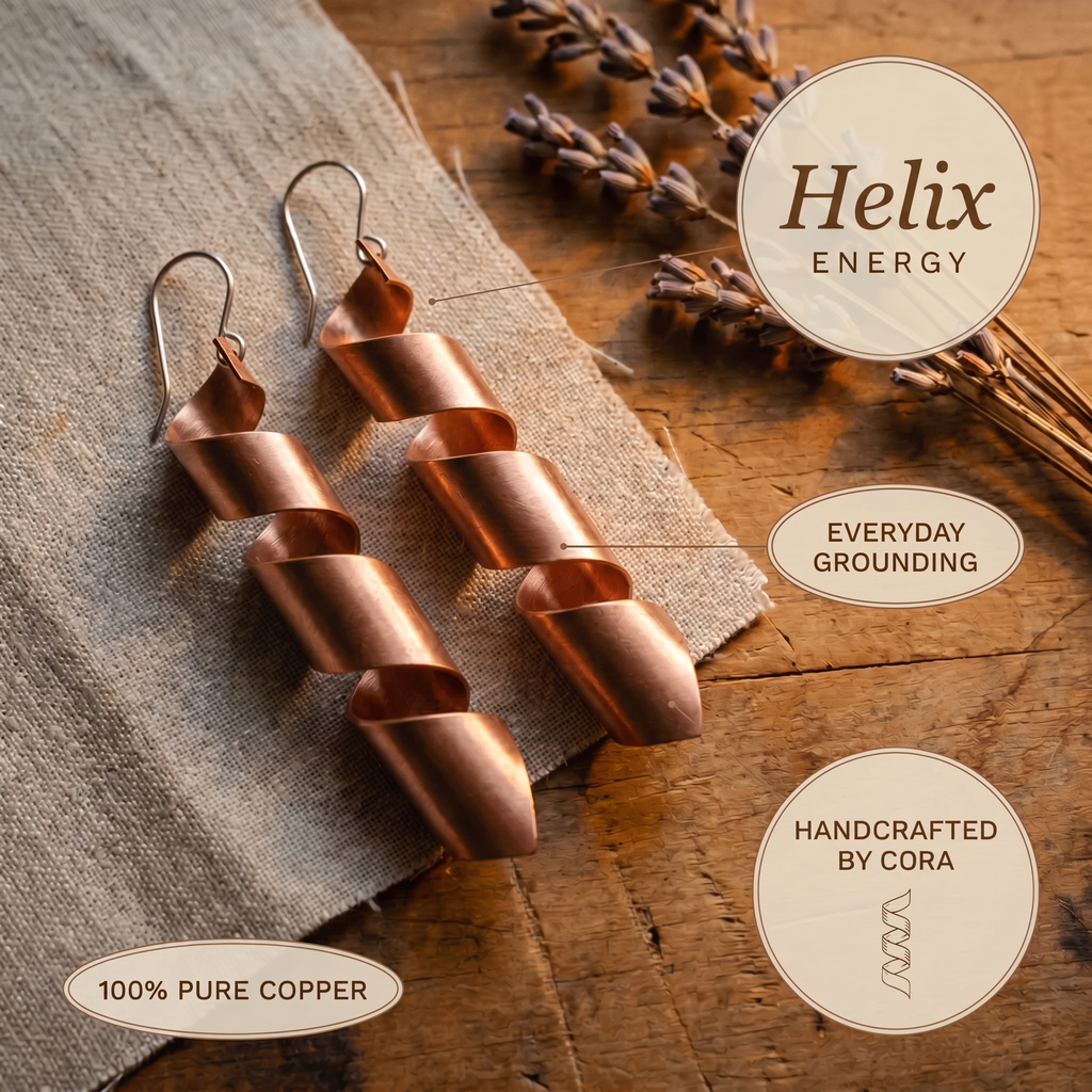 Cora's Helix Copper Earrings