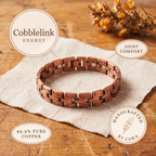 Cora's Cobblelink Men's Copper Bracelet