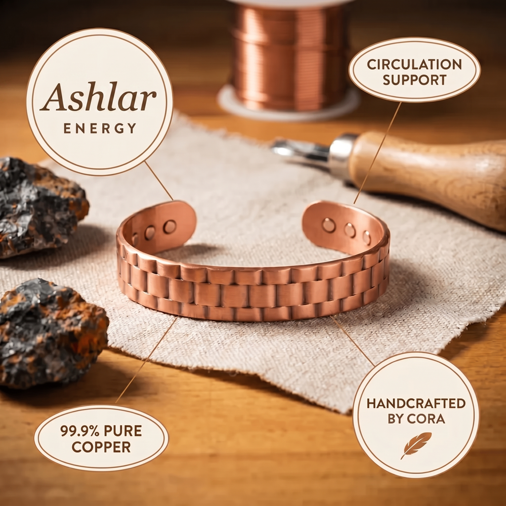Cora's Ashlar Men's Copper Bracelet