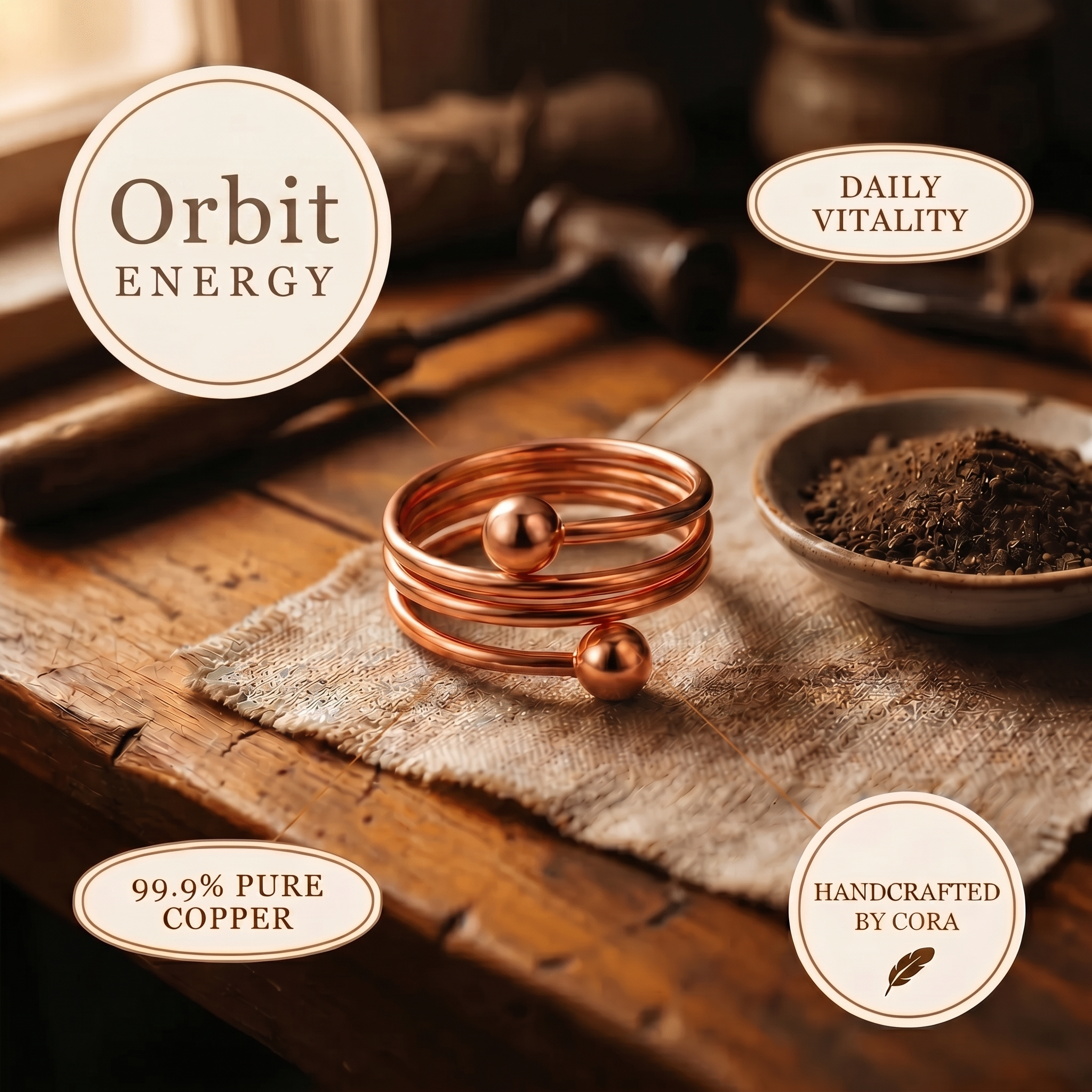 Cora's Orbit Copper Ring