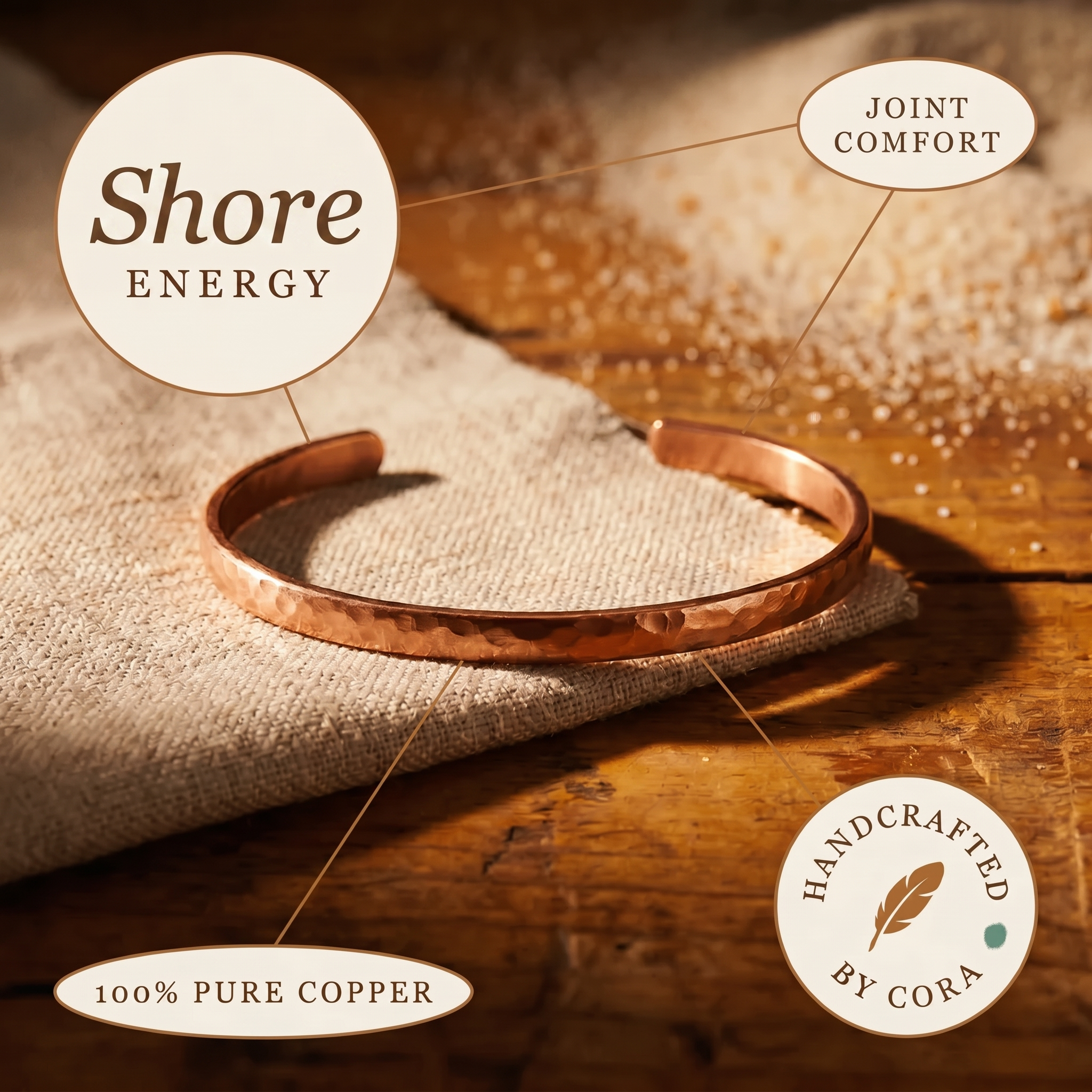 Cora's Shore Copper Anklet