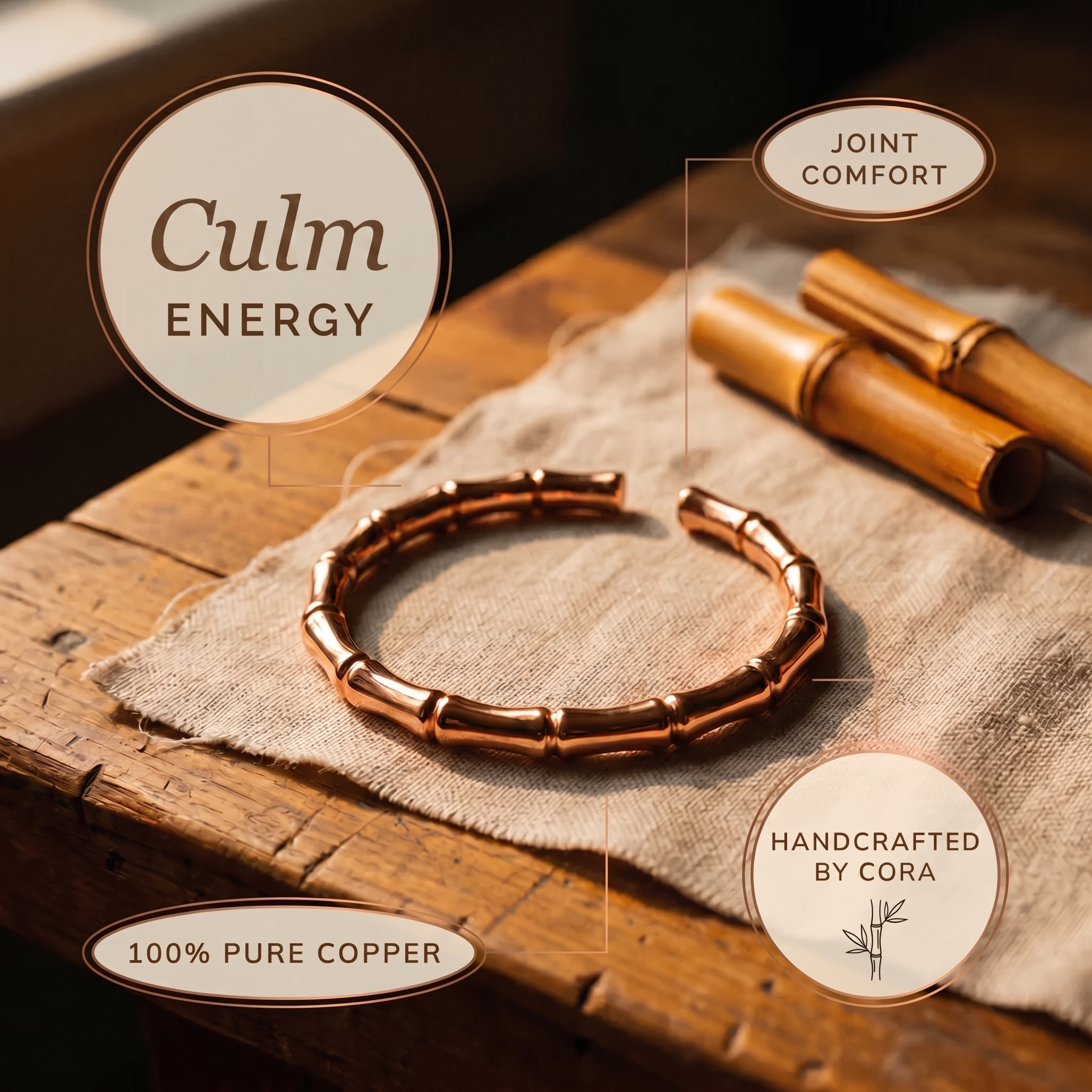 Cora's Culm Copper Bracelet