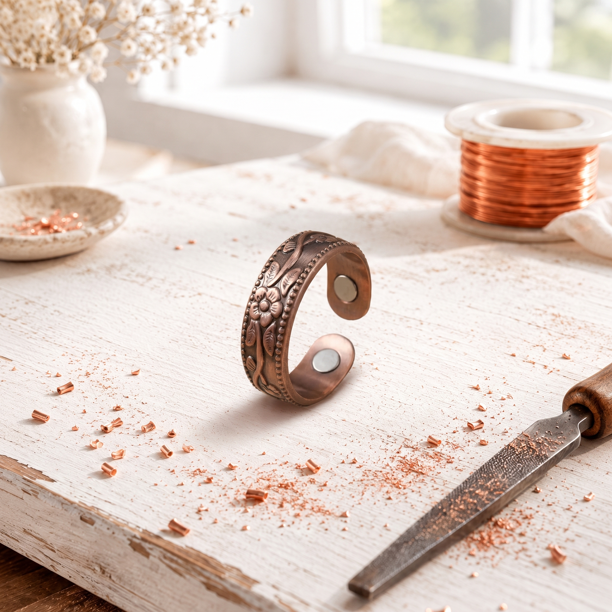 Cora's Blossom Copper Ring