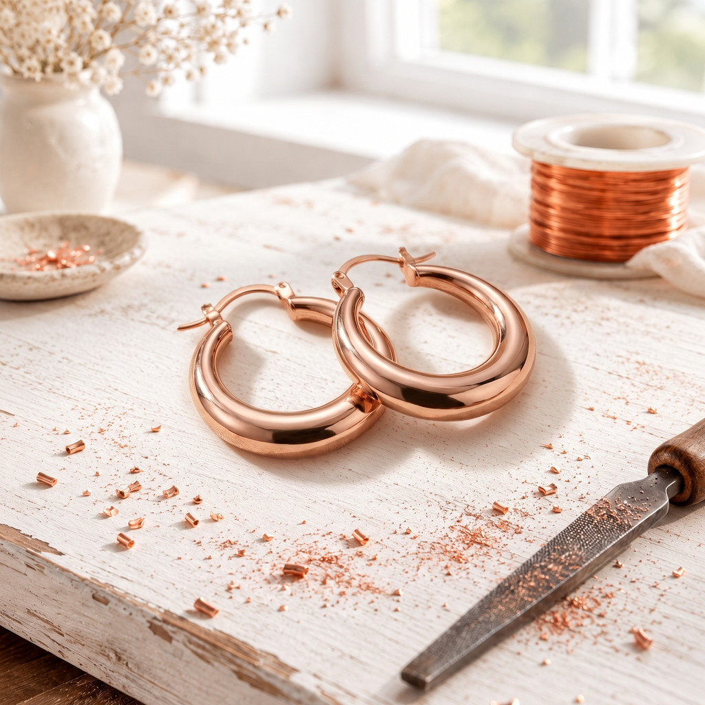 Cora's Elara Copper Hoop Earrings