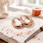Cora's Elara Copper Hoop Earrings