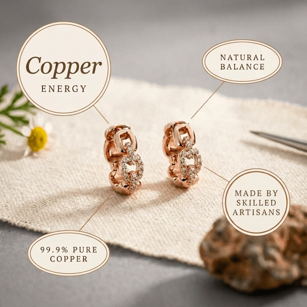 Cora's Celeste Crystal Copper Earrings